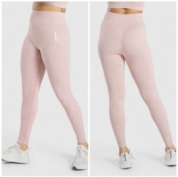 Gymshark Adapt Seamless Camo Camouflage Leggings in Light Pink High Rise Size S - Picture 1 of 8